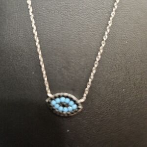 Elegant Silver and Blue Necklace